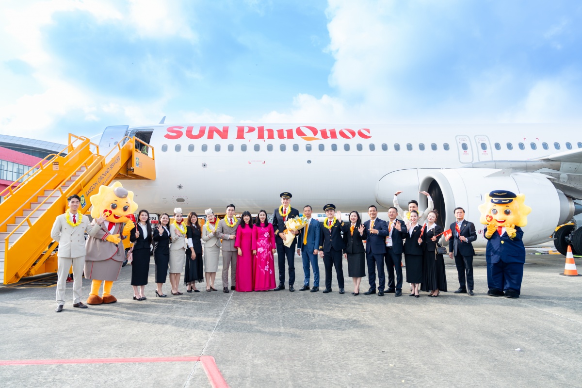 Sun PhuQuoc Airways khai trương 2 đường bay Hà Nội và TP.Hồ Chí Minh đến Đà Nẵng
